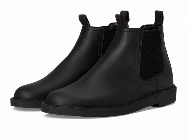 Clarks クラークス メンズ 男性用 シューズ 靴 ブーツ チェルシーブーツ Shepton Easy Black Leather【送料無料】