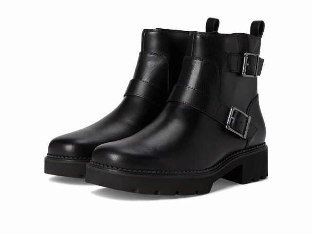 VIONIC バイオニック レディース 女性用 シューズ 靴 ブーツ アンクル ショートブーツ Folsom Booties Black Leather【送料無料】