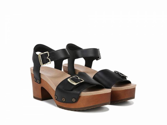 Dr. Scholls ドクターショール レディース 女性用 シューズ 靴 ヒール Original Love Block Heel Sandal Black Leather【送料無料】