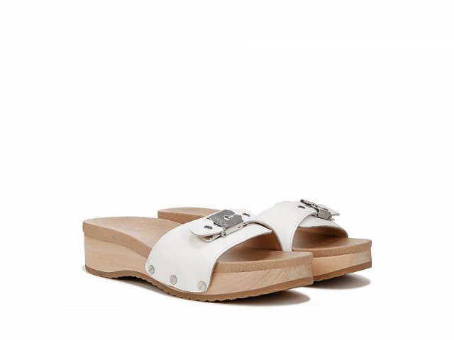 Dr. Scholls ドクターショール レディース 女性用 シューズ 靴 サンダル Original Too Slide Sandal White Leather【送料無料】