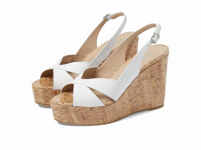 Stuart Weitzman スチュアートワイツマン レディース 女性用 シューズ 靴 ヒール Carmen Wedge White【送料無料】