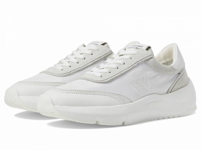 Stuart Weitzman スチュアートワイツマン レディース 女性用 シューズ 靴 スニーカー 運動靴 Glide Lace-Up Sneaker White【送料無料】