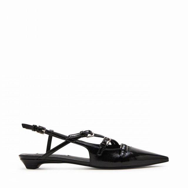 Steve Madden スティーブマデン レディース 女性用 シューズ 靴 フラット Peony Black Patent【送料無料】