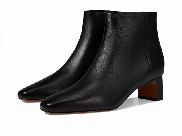 Vince ヴィンス レディース 女性用 シューズ 靴 ブーツ アンクル ショートブーツ Silvana Booties Black Leather【送料無料】