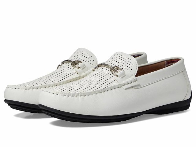 Stacy Adams ステーシーアダムス メンズ 男性用 シューズ 靴 ローファー Corley Driving Moc White【送料無料】