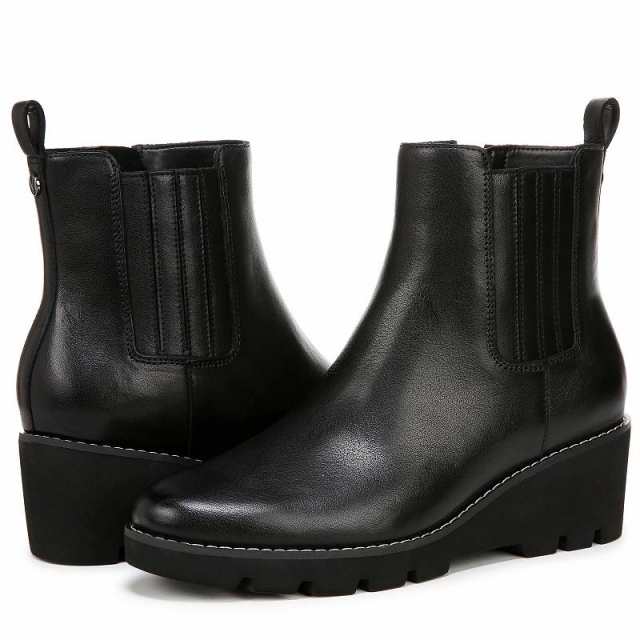 VIONIC バイオニック レディース 女性用 シューズ 靴 ブーツ アンクル ショートブーツ Aria Booties Black Leather【送料無料】