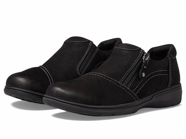 Clarks クラークス レディース 女性用 シューズ 靴 ローファー ボートシューズ Carleigh Ray Black Nubuck【送料無料】