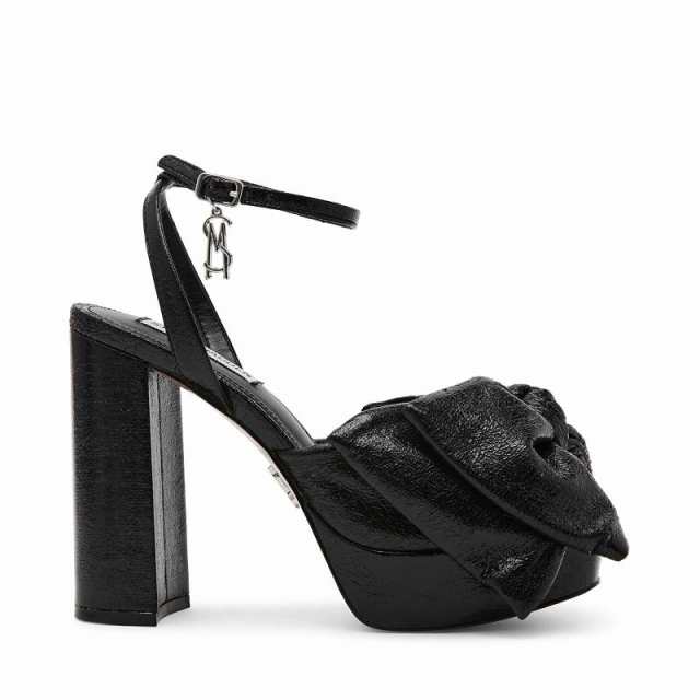 Steve Madden スティーブマデン レディース 女性用 シューズ 靴 ヒール Lively Black Satin【送料無料】