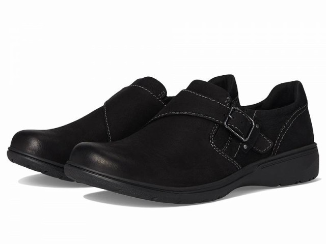 Clarks クラークス レディース 女性用 シューズ 靴 フラット Carleigh Jazz Black Nubuck【送料無料】