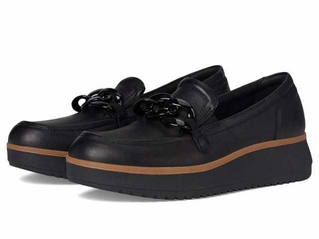 Clarks クラークス レディース 女性用 シューズ 靴 フラット Zylah May Black Leather【送料無料】