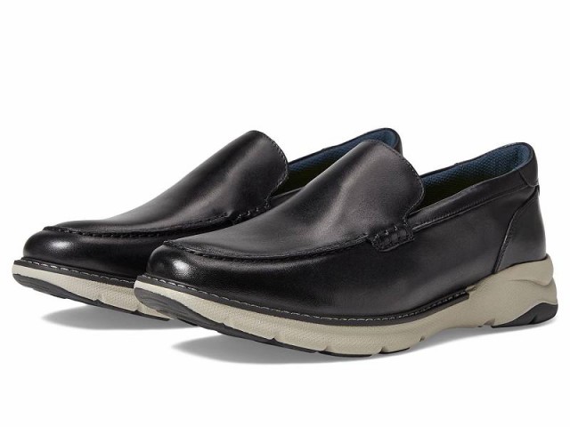 Florsheim フローシャイム メンズ 男性用 シューズ 靴 ローファー Frenzi Moc Toe Venetian Loafer Black Smooth【送料無料】