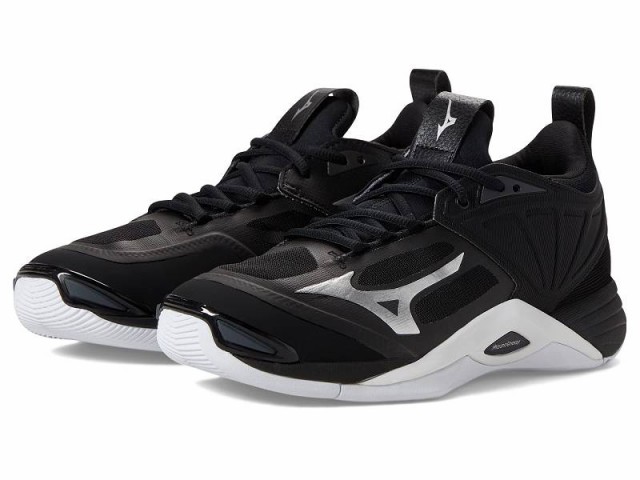 Mizuno ミズノ レディース 女性用 シューズ 靴 スニーカー 運動靴 Wave Momentum 2 Black/Silver【送料無料】