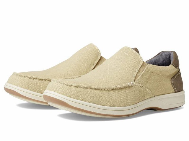 Florsheim フローシャイム メンズ 男性用 シューズ 靴 ローファー Lakeside Canvas Moc Toe Slip-On Sand Canvas【送料無料】