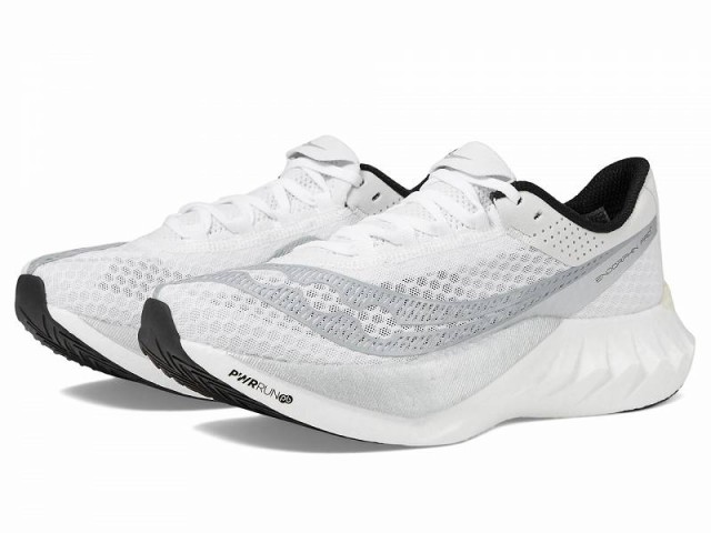 Saucony サッカニー メンズ 男性用 シューズ 靴 スニーカー 運動靴 Endorphin Pro 4 White/Silver【送料無料】