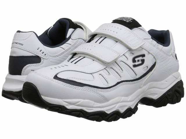 SKECHERS スケッチャーズ メンズ 男性用 シューズ 靴 スニーカー 運動靴 Afterburn Memory Fit Final Cut  White/Navy【送料無料】｜au PAY マーケット