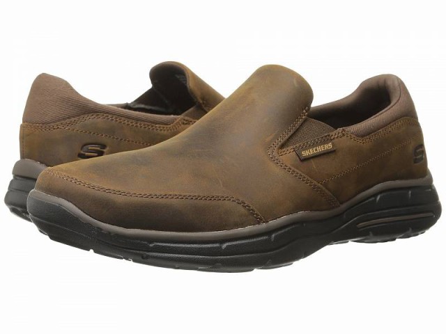 SKECHERS スケッチャーズ メンズ 男性用 シューズ 靴 ローファー Relaxed Fit Glides Calculous Dark Brown【送料無料】