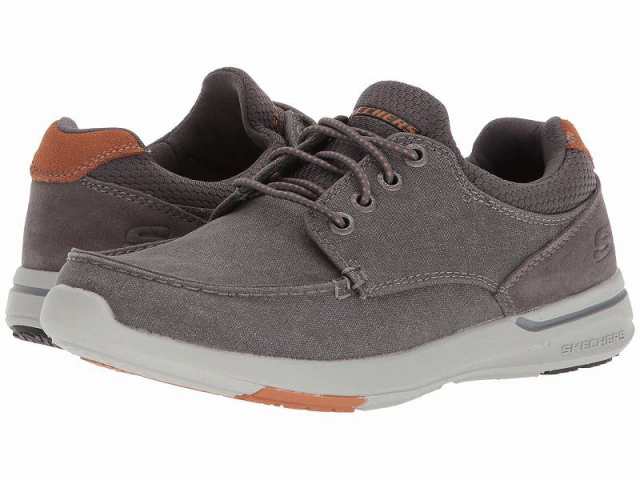 SKECHERS スケッチャーズ メンズ 男性用 シューズ 靴 ボートシューズ Relaxed Fit: Elent Mosen Charcoal【送料無料】