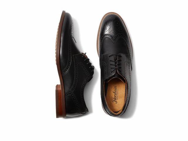 Florsheim フローシャイム メンズ 男性用 シューズ 靴 オックスフォード 紳士靴 通勤靴 Rucci Wing Tip Oxford Black Smooth【送料無料】