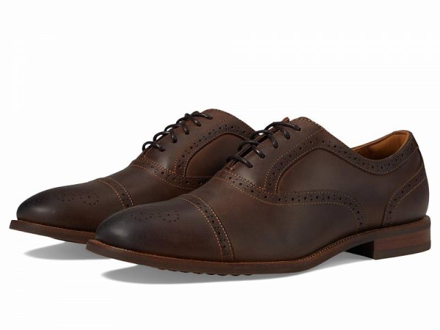 Florsheim フローシャイム メンズ 男性用 シューズ 靴 オックスフォード 紳士靴 通勤靴 Rucci Cap Toe Bal Oxford Brown【送料無料】