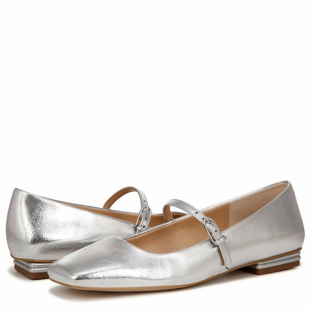 Franco Sarto フランコサルト レディース 女性用 シューズ 靴 フラット Tinsley Mary Jane Flats Silver Metallic【送料無料】