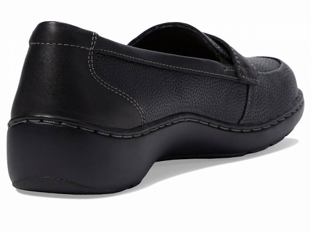 Clarks クラークス レディース 女性用 シューズ 靴 ローファー ボートシューズ Cora Daisy Black Tumbled Leather【送料無料】