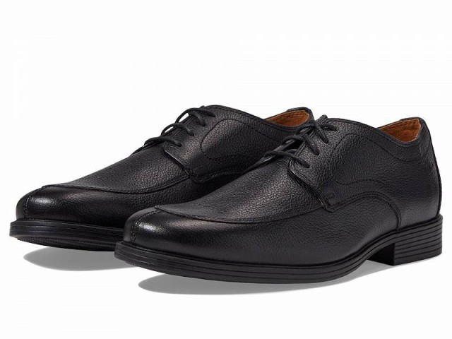 Clarks クラークス メンズ 男性用 シューズ 靴 オックスフォード 紳士靴 通勤靴 Whiddon Apron Black Tumbled【送料無料】