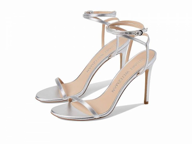 Stuart Weitzman スチュアートワイツマン レディース 女性用 シューズ 靴 ヒール Barelynude 100 Wrap Sandal  Silver【送料無料】｜au PAY マーケット