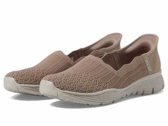 SKECHERS スケッチャーズ レディース 女性用 シューズ 靴 フラット Seager Believe It Hands Free Slip-Ins Dark Taupe【送料無料】