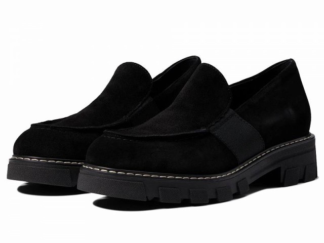 La Canadienne ラカナディアン レディース 女性用 シューズ 靴 ローファー ボートシューズ Doris Black Suede【送料無料】