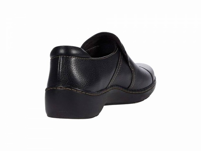 Clarks クラークス レディース 女性用 シューズ 靴 ローファー ボートシューズ Cora Poppy Black Tumbled Leather【送料無料】