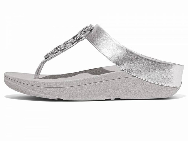 FitFlop フィットフロップ レディース 女性用 シューズ 靴 サンダル Fino Crystal-Chain Metallic-Leather Toe-Post Sandals【送料無料】