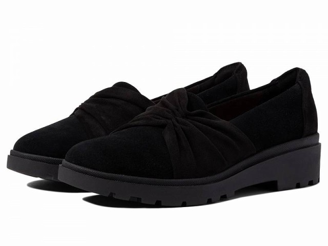 Clarks クラークス レディース 女性用 シューズ 靴 ローファー ボートシューズ Calla Style Black Suede【送料無料】