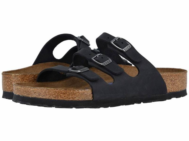 Birkenstock ビルケンシュトック レディース 女性用 シューズ 靴 サンダル Florida Soft Footbed Oiled Leather Black Oiled【送料無料】