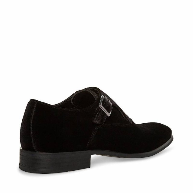 Steve Madden スティーブマデン メンズ 男性用 シューズ 靴 オックスフォード 紳士靴 通勤靴 Basker Black Velvet【送料無料】