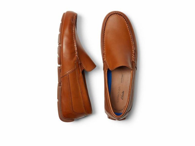 Clarks クラークス メンズ 男性用 シューズ 靴 ローファー Markman Plain Tan Leather【送料無料】