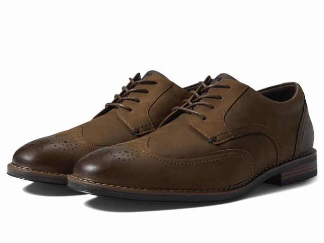 Nunn Bush ナンブッシュ メンズ 男性用 シューズ 靴 オックスフォード 紳士靴 通勤靴 Centro Flex Wing Tip Oxford Brown【送料無料】