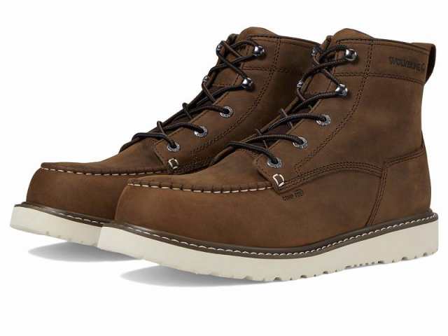 Wolverine ウルヴァリン メンズ 男性用 シューズ 靴 ブーツ ワークブーツ Trade Wedge 6 Unlined Composite Toe Dark Brown【送料無料】