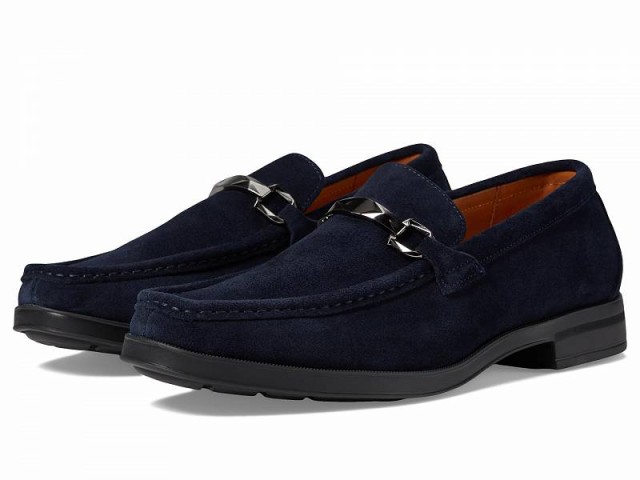 Stacy Adams ステーシーアダムス メンズ 男性用 シューズ 靴 ローファー Paragon Suede Slip On Loafer Navy Suede【送料無料】