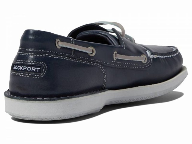 Rockport ロックポート メンズ 男性用 シューズ 靴 ボートシューズ Ports of Call Perth Navy Blue Leather【送料無料】