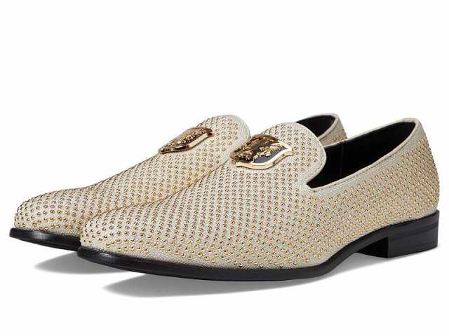 Stacy Adams ステーシーアダムス メンズ 男性用 シューズ 靴 ローファー Swagger Studded Ornament Loafer  Natural Linen【送料無料】｜au PAY マーケット