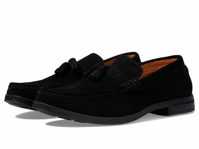 Stacy Adams ステーシーアダムス メンズ 男性用 シューズ 靴 ローファー Peppley Tassel Slip-On Black Suede【送料無料】