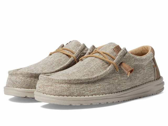 Hey Dude ヘイデュード メンズ 男性用 シューズ 靴 ローファー Wally Ascend Woven Slip-On Casual Shoes Walnut【送料無料】