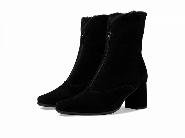 La Canadienne ラカナディアン レディース 女性用 シューズ 靴 ブーツ アンクル ショートブーツ Finn Black Suede【送料無料】