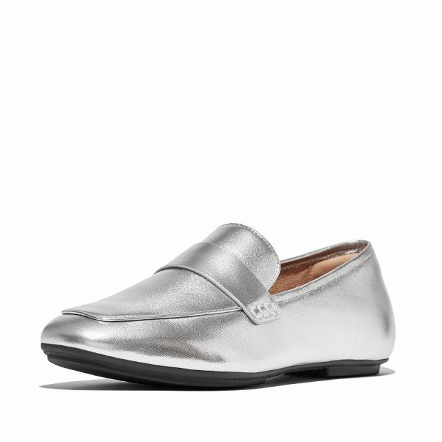 FitFlop フィットフロップ レディース 女性用 シューズ 靴 ローファー ボートシューズ Delicato Soft Metallic-Leather【送料無料】