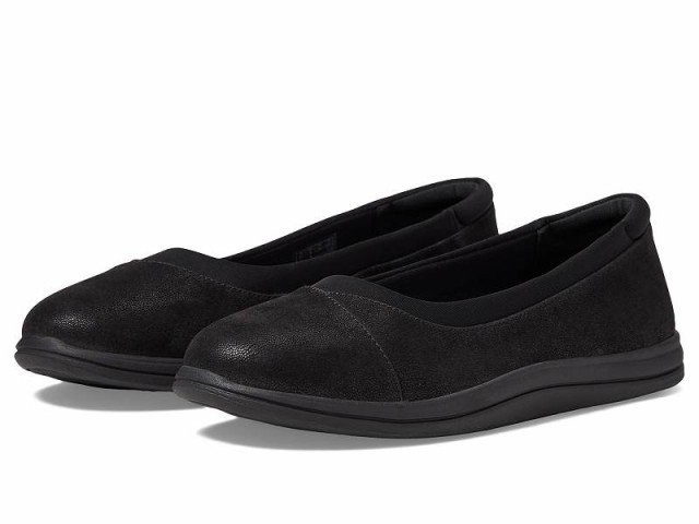 Clarks クラークス レディース 女性用 シューズ 靴 フラット Breeze Ayla Black Synthetic【送料無料】