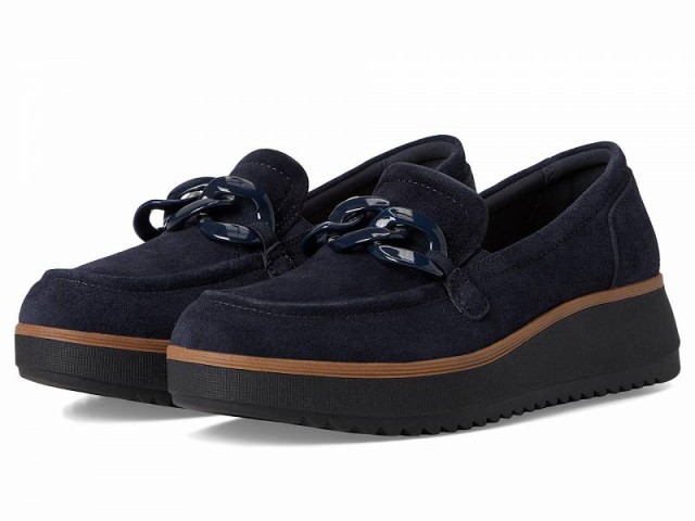 Clarks クラークス レディース 女性用 シューズ 靴 ローファー ボートシューズ Zylah May Navy Suede【送料無料】