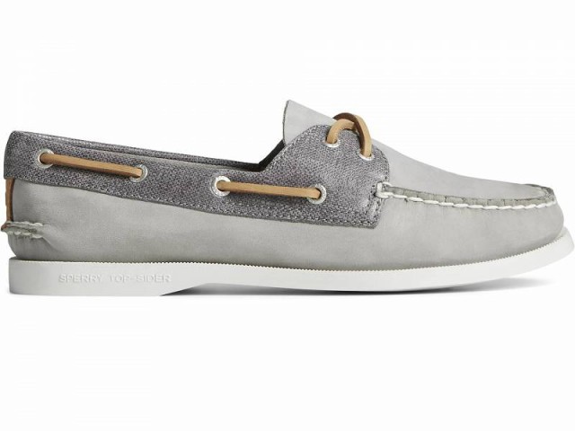 Sperry スペリー レディース 女性用 シューズ 靴 ボートシューズ Authentic Original 2-Eye Grey Leather【送料無料】