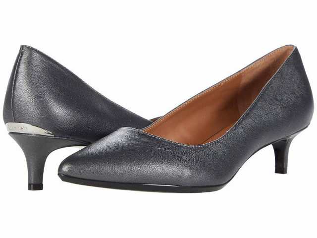 Calvin Klein カルバンクライン レディース 女性用 シューズ 靴 ヒール Gabrianna Pump Pewter Leather【送料無料】