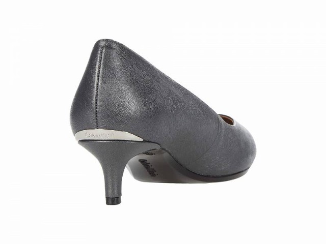 Calvin Klein カルバンクライン レディース 女性用 シューズ 靴 ヒール Gabrianna Pump Pewter Leather【送料無料】