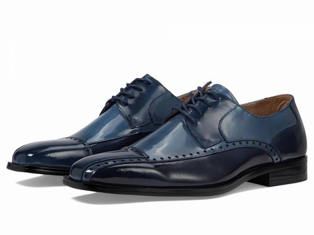 Stacy Adams ステーシーアダムス メンズ 男性用 シューズ 靴 オックスフォード 紳士靴 通勤靴 Plaza Cap Toe Oxford Blue【送料無料】